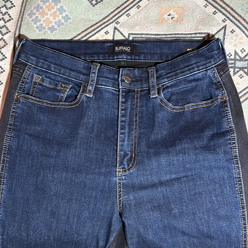 Buffalo David Britton Ivy High rise Skinny Stretch Black and Blue Jeans